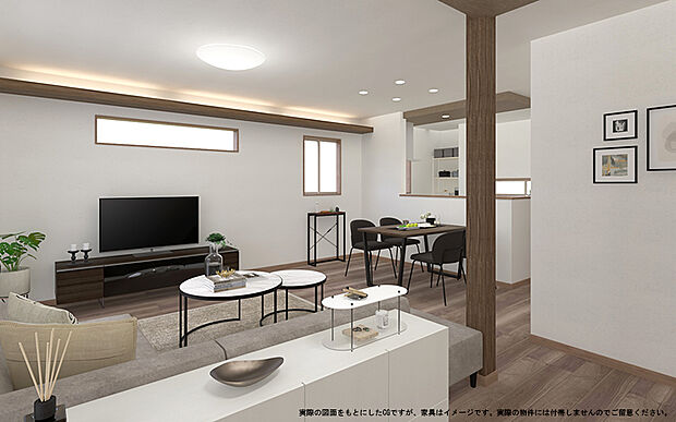 【【2号棟ファミリーラウンジ】】お食事の際も窮屈さを感じることなく、食後のティータイムまでリラックスして穏やかな時間を過ごせそうですね♪
※掲載のCG・家具はイメージで、実際の物件には含まれません。