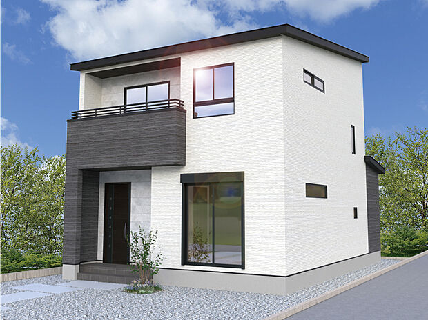 【【3号棟外観完成予想図】】※パースは設計図面を基にした完成予想図です。