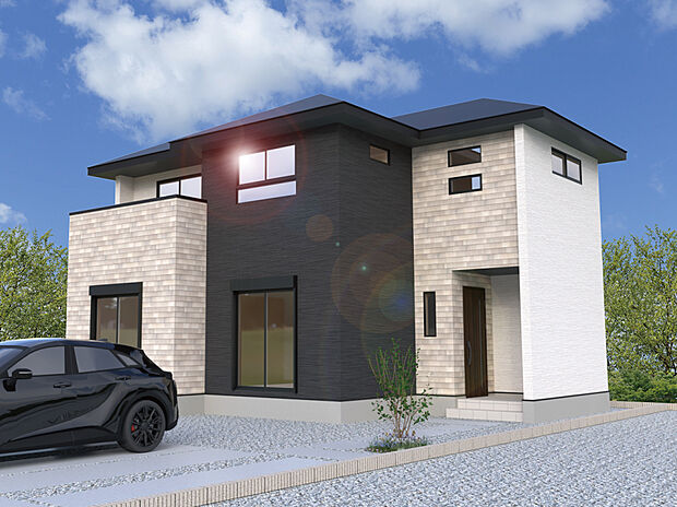 【【1号棟外観完成予想図】】※パースは設計図面を基にした完成予想図です。