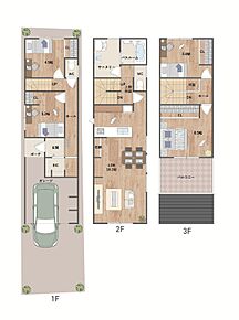 ライフスタイルあわせて多用途に使いやすい、洋室4部屋プラン。玄関のSICに加え、全居室に収納を備えています。《建物面積104.08m2、建物価格2167万円》 