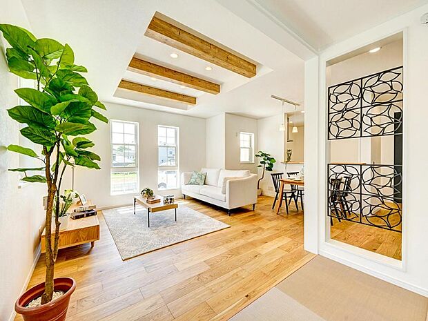 【【スタディーカウンター&壁面に本棚】 】せっかくの自由設計だから、ディテールまで家族好みで設計していこう(建物プラン例。建物価格/2180万円 建物面積/101.85m2)