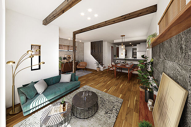 【家族や友人とゆったり愉しむワイドリビング】
我が家のメインステージとなるリビングに広々としたスペースを確保することで、のびのびと食事や団らんの時間を満喫できます。※号棟により採用状況が異なります。