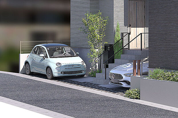 【カースペース】
各邸に快適な生活を支えるカースペースをご用意しました。通勤に、レジャーにと、多彩なカーライフを支えてくれます。