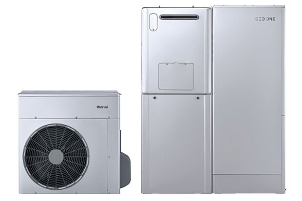 【【ハイブリッド給湯器「エコワン」(70l)】】お湯を効率よく供給したり、素早く部屋を暖めて快適にしながら光熱費の削減を両立できる、ハイブリッドな給湯・暖房システムです。毎日温かく、快適な暮らしを支えます。※号棟により採用状況が異なります。