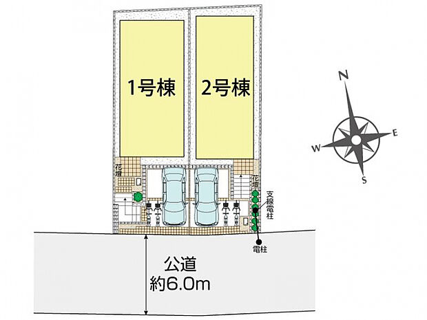 府中市小柳町5丁目2棟 区画図