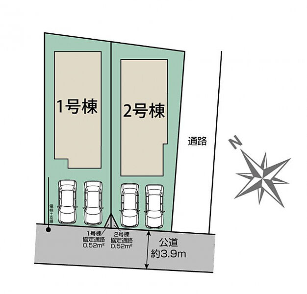 市川市国府台3丁目2棟　区画図