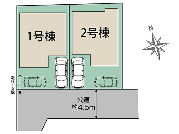 柏市酒井根3丁目2棟 区画図