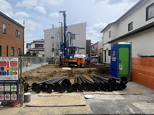 【地盤工事【2026/4/9撮影】】清門中央公園 徒歩5分