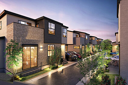 夜の街を美しく照らす、ポラスオリジナルの照明計画