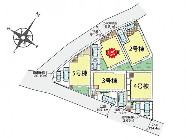 伊勢原市東大竹5棟 区画図
