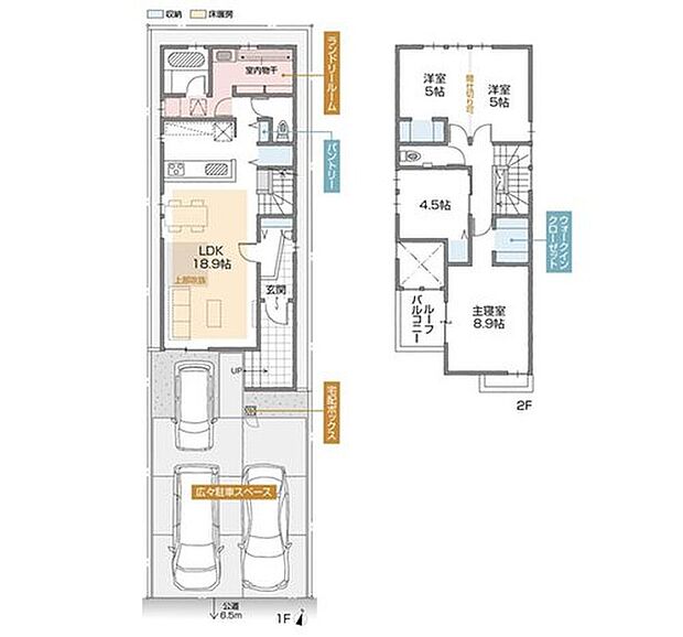 【A棟】価格4390万円、3LDK+S、土地面積133.29m2、建物面積110.56m2 