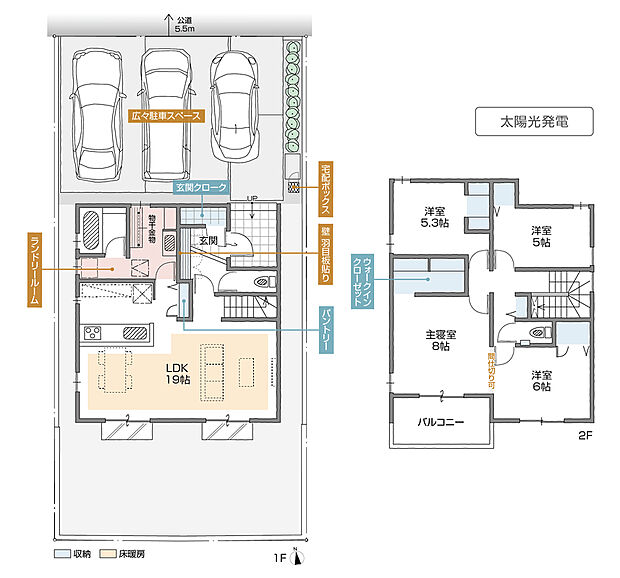 【4LDK】4LDK＋WIC＋ランドリールーム＋玄関クローク