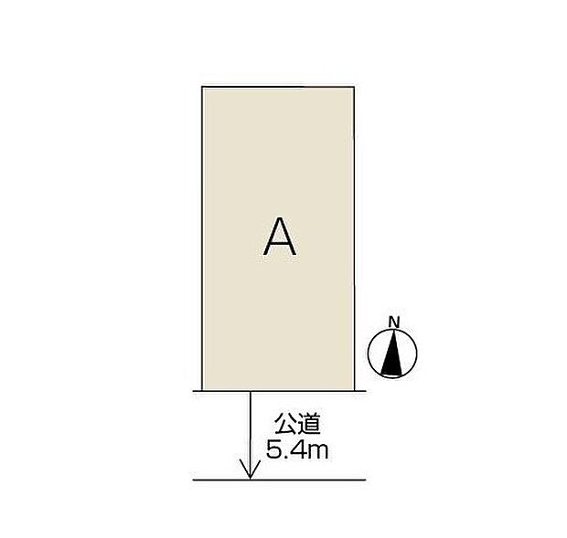 【区画図】陽当たり良好な南道路に面した開放的な区画です。並列駐車3台可能なゆとりのスペースを確保しており、お車の出し入れや来客時もスムーズです。