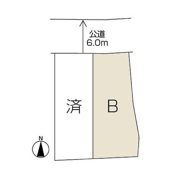 【全体区画図】南面には庭付きです♪