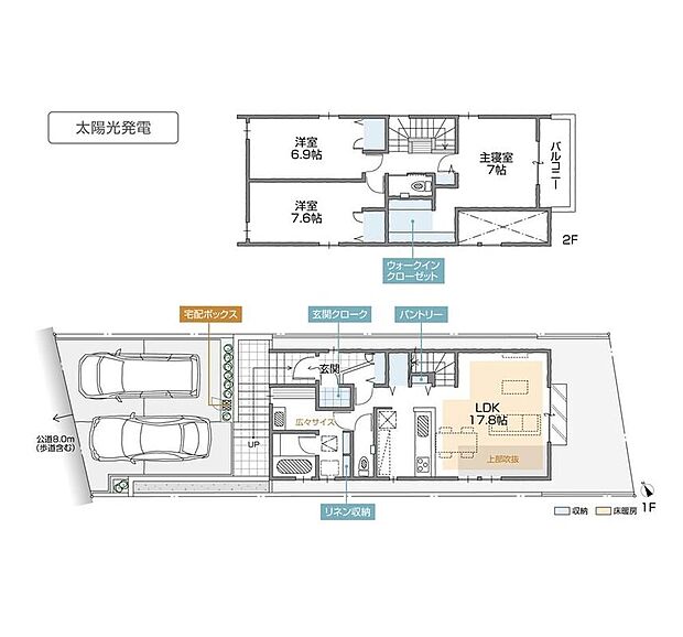 【3LDK】3LDK+WIC+玄関クローク