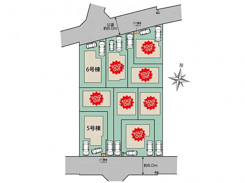 練馬区大泉町3丁目9棟 区画図