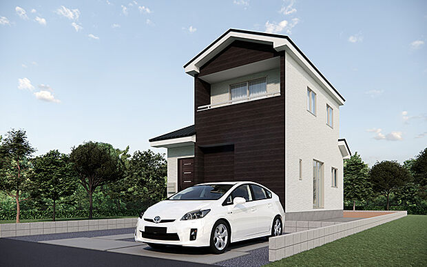 完成予想図：外観（1号棟）