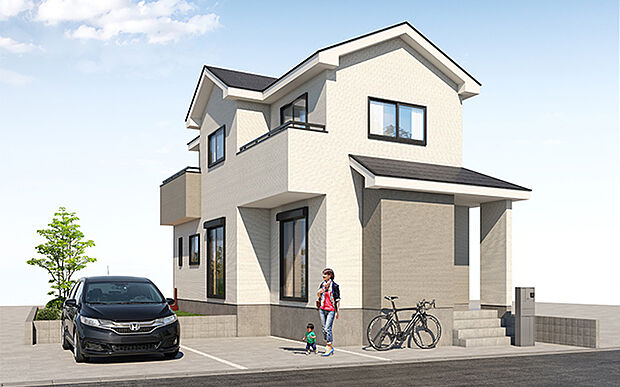 完成予想図：外観（1号棟）