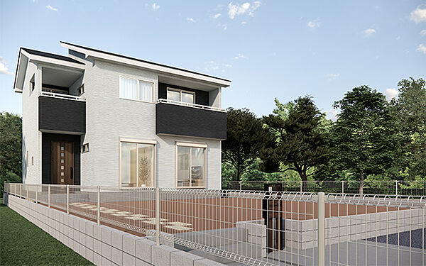 完成予想図：外観（1号棟）