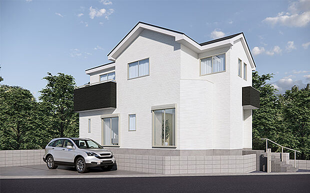 完成予想図：外観（1号棟）