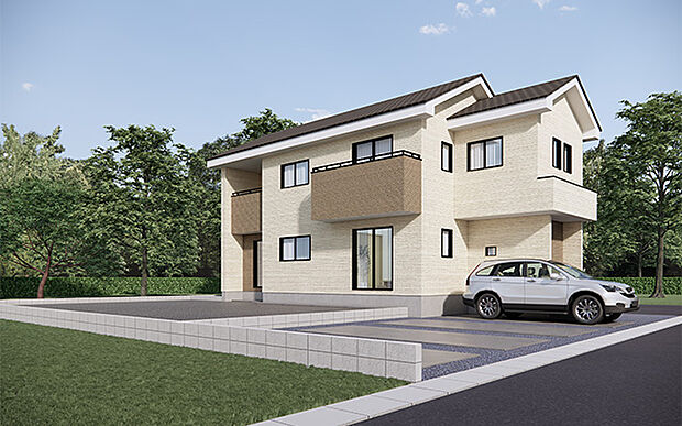 完成予想図：外観（1号棟）