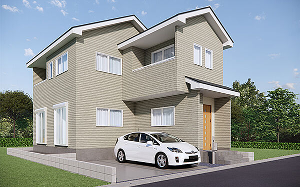 完成予想図：外観（1号棟）