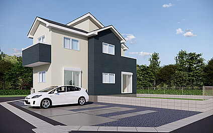 完成予想図：外観（1号棟）