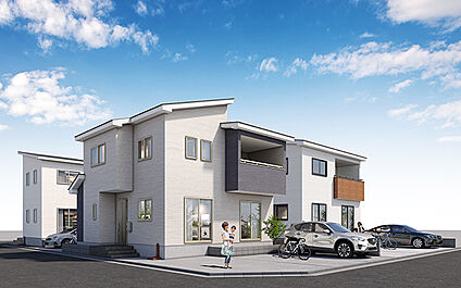 完成予想図：外観（1・3・4号棟）