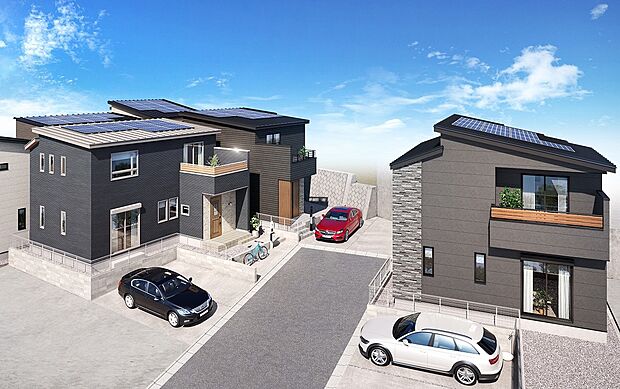 6m幅の道路で駐車も楽々♪