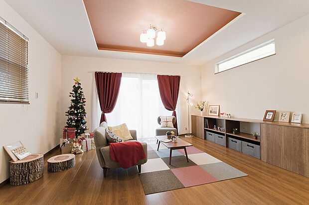 【建物プラン例(内観写真)】光の差し込むリビングがいい!!お客様から非常に要望の多い条件です、専属の建築士が採光デザイン等を考えたプランをご提案!