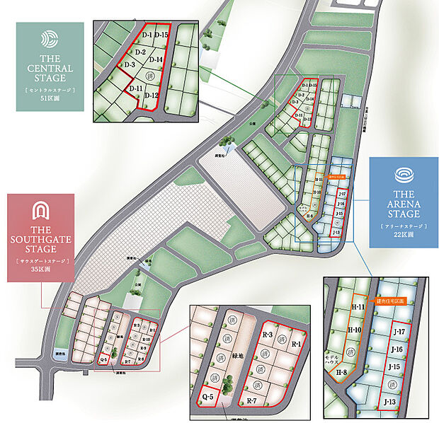 【区画図】 販売区画の詳細はお問合せください