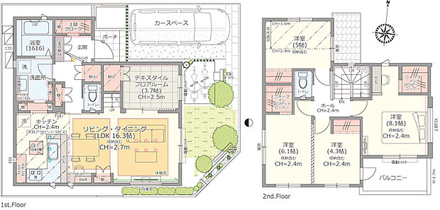 【6号棟】5LDK(4LDK対応可 ※オプション)+土間クローク+2ウォークインクロゼットコーナー