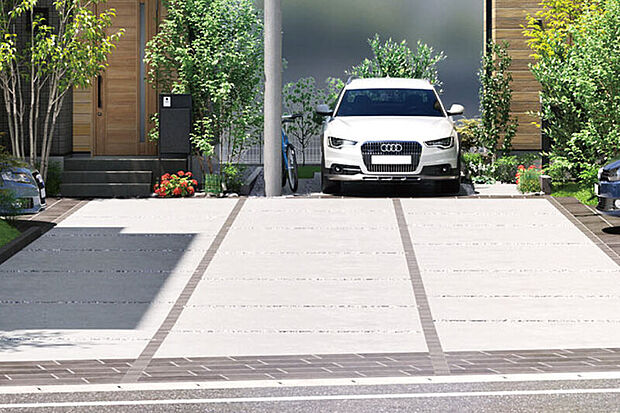 【【共有地】】地役権を設定し5邸が共有できる空間とすることで、ゆとりある通行や住民同士のコミュニティを育む場として活用できます。