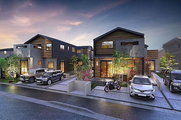 【灯かりのいえなみ協定(R)】夜間になると各邸の外部灯が自動で点灯する「灯かりのいえなみ協定?」を締結しています。街を美しく明るく照らすことで防犯性も高め、住まう方を玄関までやさしくエスコートしてくれる照明計画です。