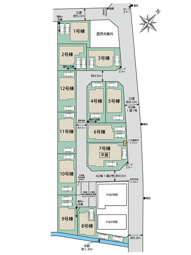 北本市中丸7丁目12棟 区画図