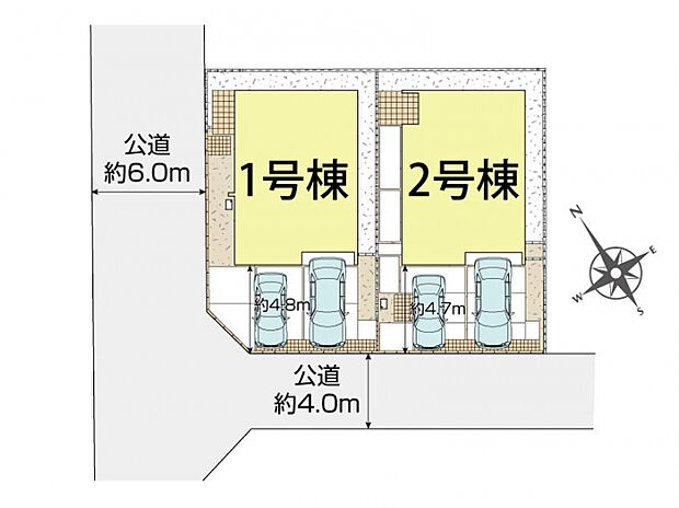 座間市立野台3丁目2棟 区画図
