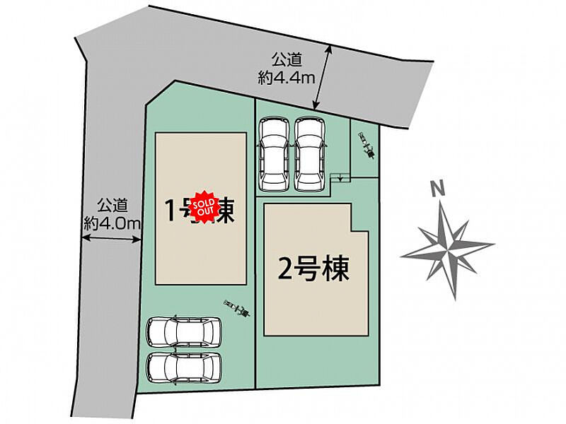 高座郡寒川町小動2棟 区画図