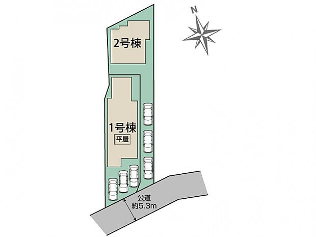 平塚市四之宮2丁目2棟 区画図