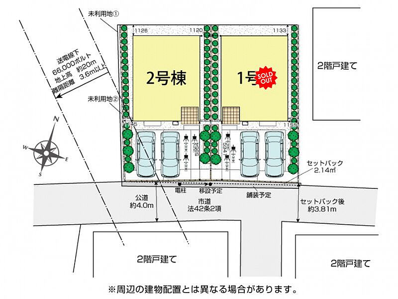 さいたま市北区盆栽町2期2棟　区画図