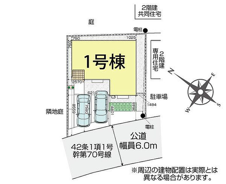 狭山市下奥富1棟 区画図