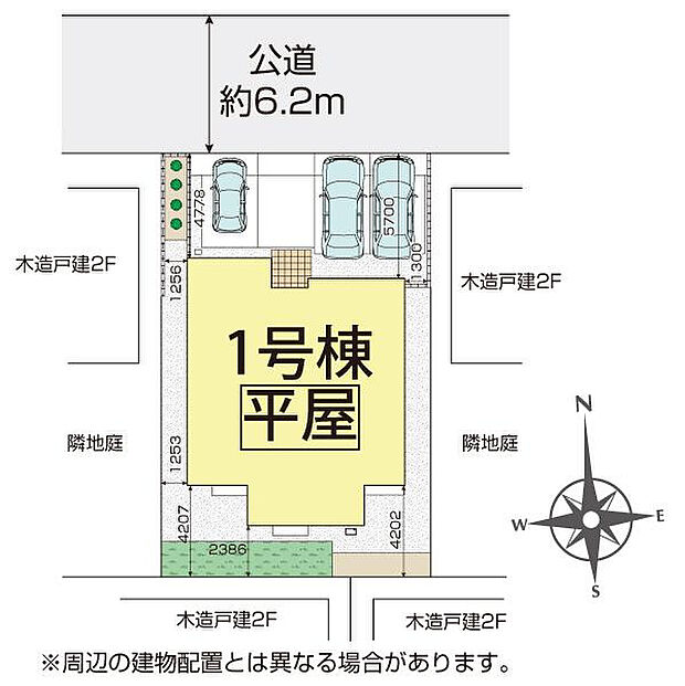 狭山市柏原13期1棟 区画図