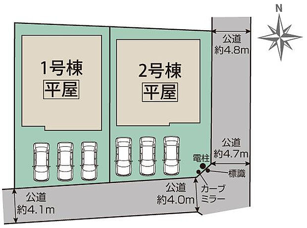 掛川市大渕2棟 区画図