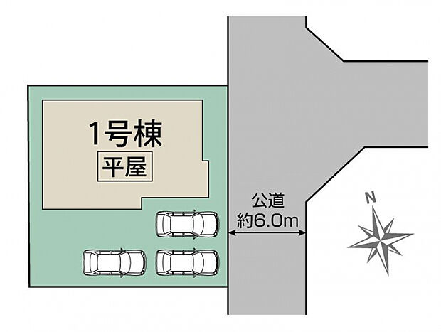 磐田市東新町2丁目1棟 区画図