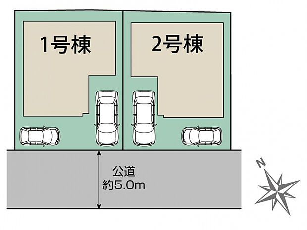 松戸市高塚新田2棟 区画図