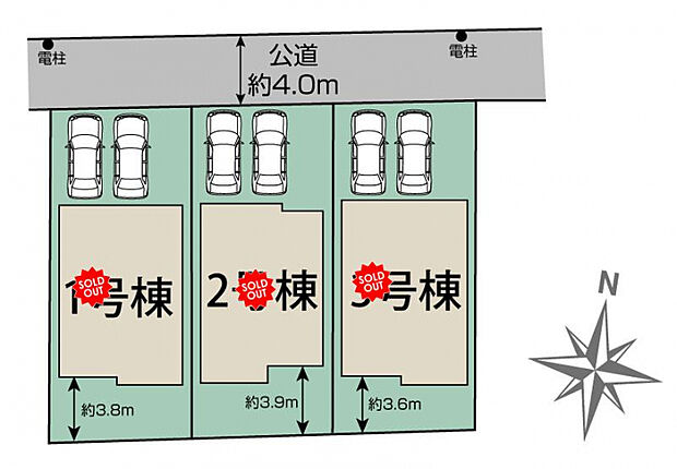 柏市ひばりが丘3棟 区画図