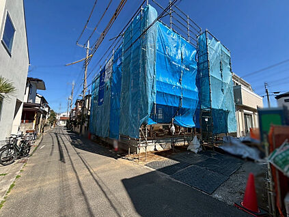 前面道路含む現地土地写真