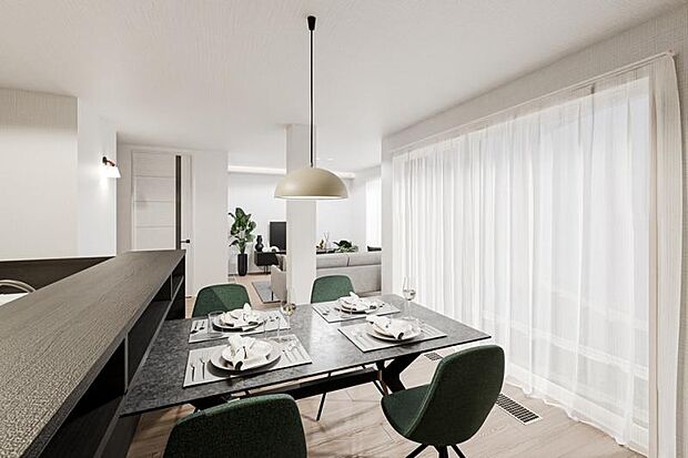 No.1_LDK2　明るく開放感のあるダイニング。※画像はすべてCG加工です。