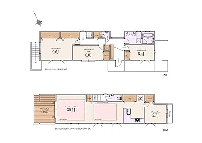 建物面積:149.38m2（車庫面積7.72m2・バルコニー面積9.40m2含む） 