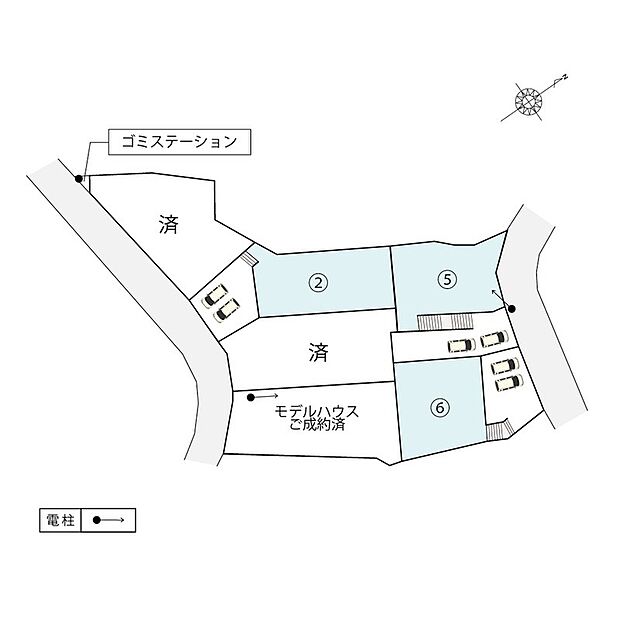 【区画表】50坪以上あるため、間取りのプランニング自由度も高いです。