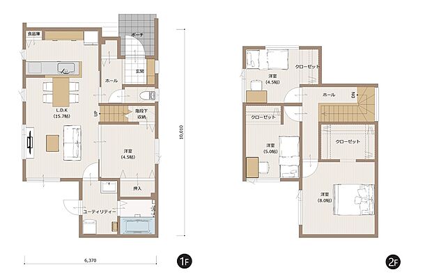 【【建築プラン例】】建物面積:98.96m2
参考建物価格:2360万円(税込)
※28坪SCプラン+下屋3坪の価格です。(オプション代別途)
※杭工事、分水工事、諸費用別途
※設計プランの参考一例であって、当該プランの採用可否は任意です。